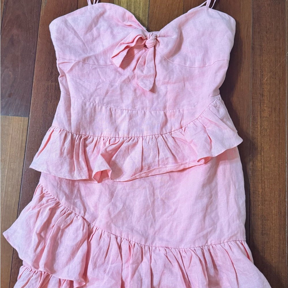 Olivaceous Pink Tie-Front Dress